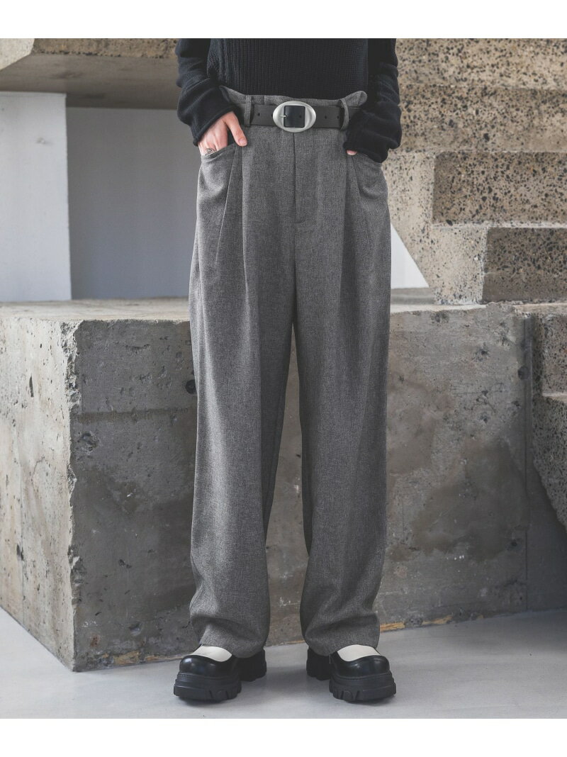 【SALE／20%OFF】ウエストタックスラックスパンツ JEANASIS ジーナシス パンツ スラックス・ドレスパンツ グレー ブラック【RBA_E】【送料無料】[Rakuten Fashion]