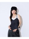 SET UP対応/バックリボンギャザーキャミ JEANASIS ジーナシス トップス その他のトップス ホワイト ブラック ネイビー【先行予約】*【送料無料】[...