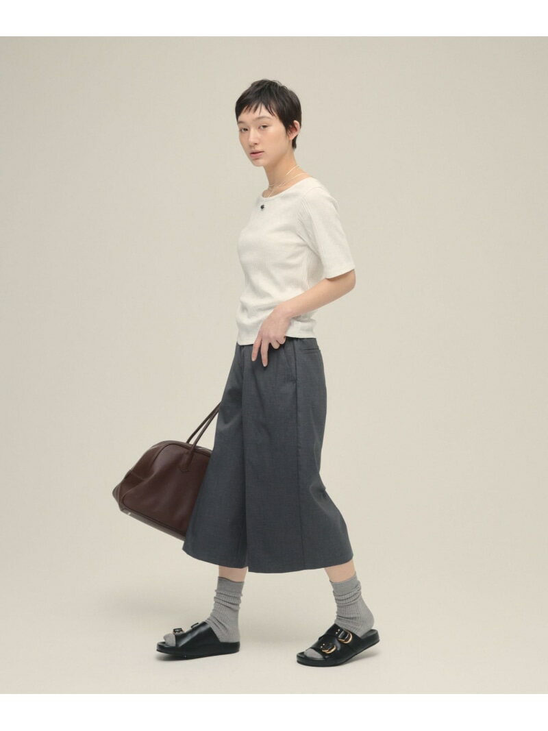 【SALE／20%OFF】Random Rib Tee SS eL ジーナシス トップス カットソー・Tシャツ ブラック ホワイト【RBA_E】【送料無料】[Rakuten Fashion]