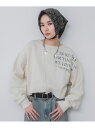 【SALE/50%OFF】リメイクライクpartロゴスウェット JEANASIS ジーナシス トップス スウェット・トレーナー ホワイト グレー グリーン【RB...