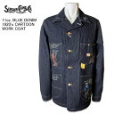 SUGAR CANE VK[P[ SC15449 11oz. BLUE DENIM 1920's CARTOON WORK COAT J[gD[ [NR[g fj[NR[g fjR[g JWA  AJ USA@IV AE^[ H ~ t 㒅 v w Љl VjA