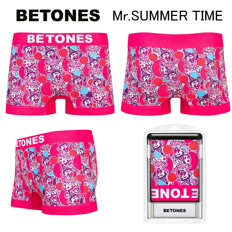 樂天商城 - BETONES ビトーンズ ミスターサマータイム ピエロ 夏 ピンク MST001 下着 アンダーウェア フリーサイズ はきやすい 柔らかい 伸び伸び 伸びる リラックス フリーサイズ 楽 楽ちん おしゃれ かわいい 可愛い メンズ 男性 日時指定不可商品