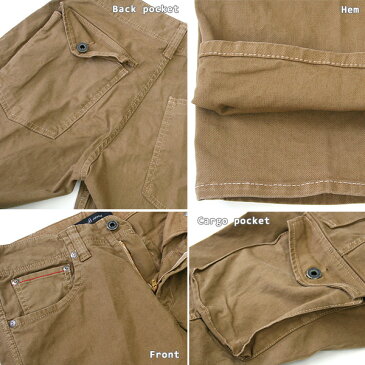 【裾上げ無料】JOHNBULL ジョンブル パンツ メンズ ワンサイデッド カーゴ パンツ「S/M/L/LL」「ブラック/オリーブ/カーキ/ベージュ」ストレッチ 片カーゴ 片ポケ 軍パン リニューアルモデル(11585)