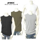 AVIREX アヴィレックス デイリー ノースリーブ 783-4935001 日本代理店正規 ベトナム製 リブストレッチ素材 メンズ トップス