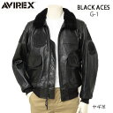 AVIREX アビレックス G-1 ブラック エース G-1 BLACK ACES G-1 レザージャケット RE AVIREX 再構築復刻 6121040 CP G-1 BLACK ACES ブ..