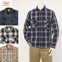 BIG MIKE ビッグマイク 1023351 HEAVY FLANNEL SHIRTS ワークシャツ ビンテージワークシャツ インド綿 猫目ボタン 2本針巻き縫い フラップ付き胸ポケット