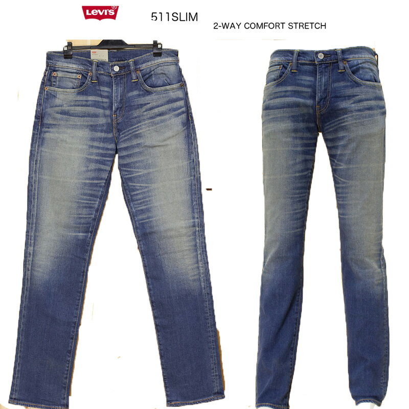 SALE ⇒ LEVI 039 S リーバイス 511 スキニー スリムフィット00511-1307 ライトヴィンテージ 2WAYストレッチ レッドタブ スモールe