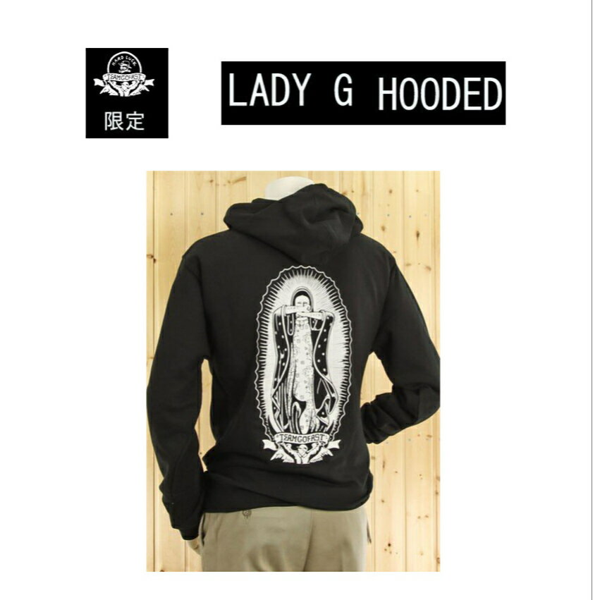 HARD LUCK ハードラック 限定LADy G Hooded Parke r聖母マリアデザイン 限定LADy G 聖母マリアデザイン Hoodie SCREENED　PRINT In The U.S.A
