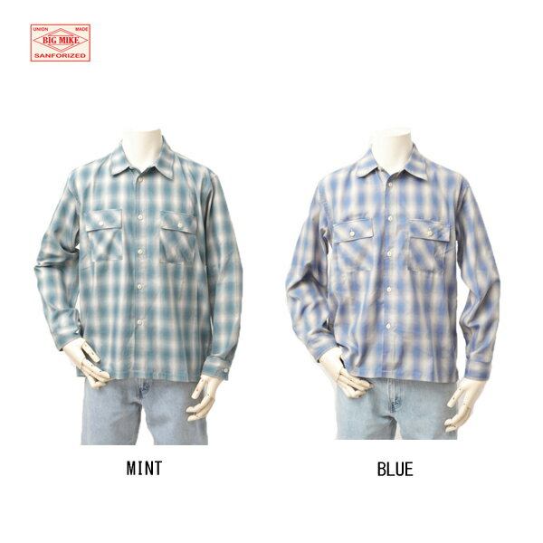 BIG MIKE rbO}CN 102315002 OMBLE CHECK L/S SHIRTS Iu`FbNVc