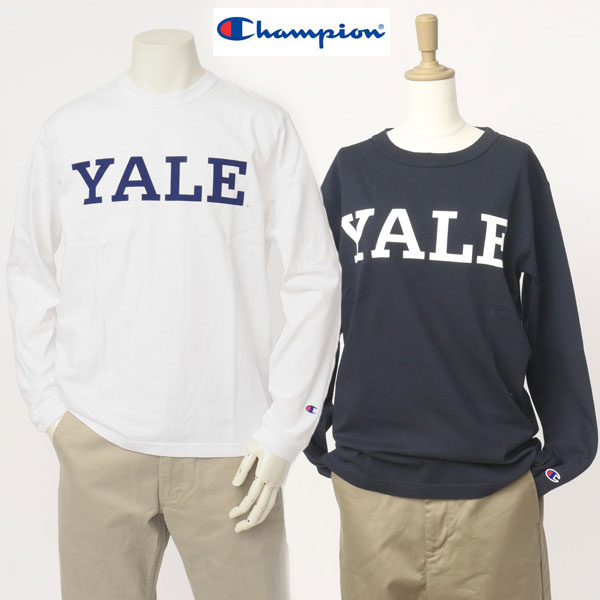 チャンピオン champion c5-y402 ロングスリーブTシャツ YALE ティーテンイレブン USAコットン バインダーネック仕様