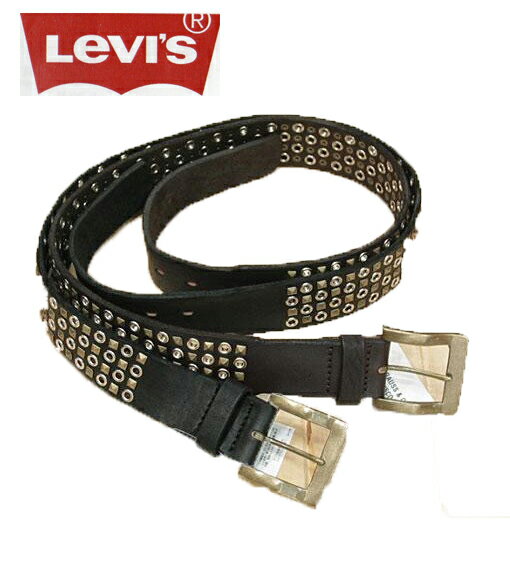 LEVI'S リーバイスベルト lev-1345 牛革 40mm オイルウォッシュドレザー スタッズ 10) BLACK 21) CHOCO..