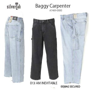 LEVI'S ꡼Х С Хڥ󥿡  Baggy Carpenter SILVERTAB a7489 -00 롼  01)Black ֥å I AM INEVITABL 00BAG SECURED ߥåɥǥ Black