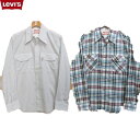 LEVI’S リーバイス 60665-00 エスニック メキシカンシャツ 長袖チェックストライプ 綿100％
