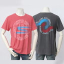 MARK STORE 13205メンズ Tシャツ ロゴ プリントTシャツ 半袖 オーバーダイ加工 前後プリント