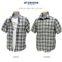 McGREGOR マクレガー 111162312 半袖シャツ レギュラー チェック シャツ 製品洗い ドラゴン 刺繍入り 49)NAVY 97)GREEN 父の...