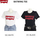 リーバイス ペアTシャツ LEVIS(リーバイス) 17369-0 レディース バットウィングTシャツ ホワイト ブラック リンクコーデ 初夏秋口　カジュアル ロゴTシャツ