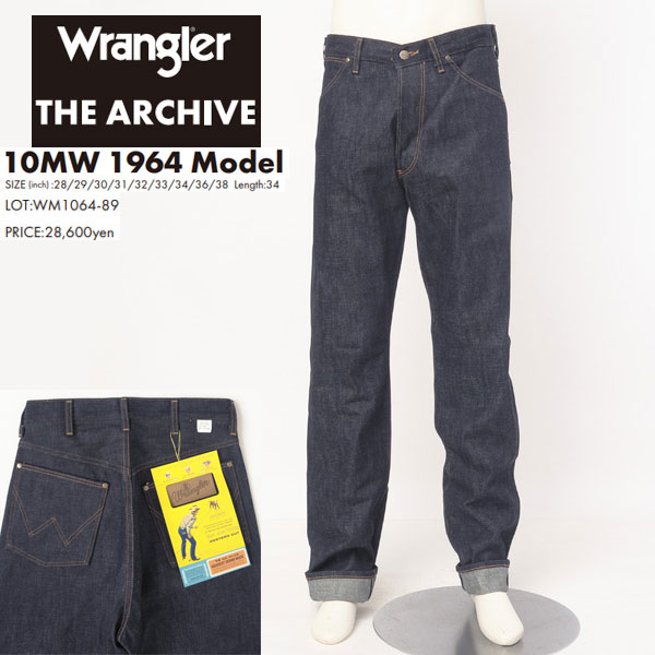 Wrangler 󥰥顼 WM1064 89ꥸå ARCHIVES 1964model  1964ǯǥ 10MW 101B   open seam(˥) 쥮顼ȥ졼  ӥơ ܥե饤