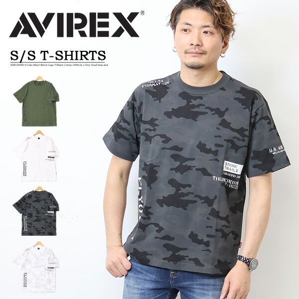 AVIREX アヴィレックス フライオーバー プリント 半袖Tシャツ 783-3134097 メンズ 半T アビレックス 送料無料