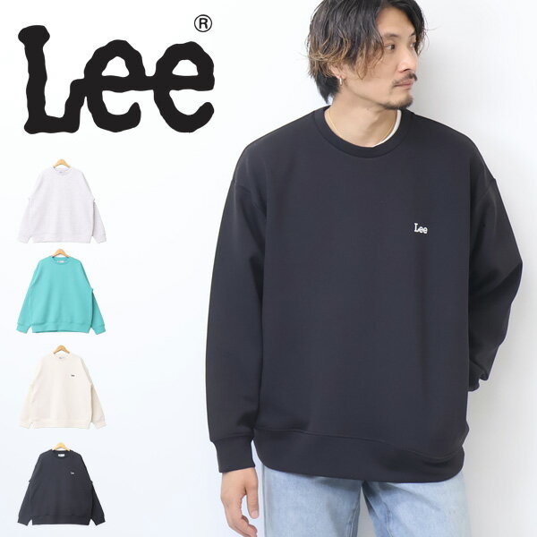 リー トレーナー メンズ SALE 10%OFF Lee リー ダンボールニット ミニロゴ刺繍 クルーネック トレーナー ビッグシルエット メンズ レディース ユニセックス 送料無料 LT3113