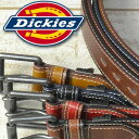 Dickies(ディッキーズ) 40mm幅 2枚合わせ ステッチベルト PUレザーベルト メンズ カット可 DS0068C