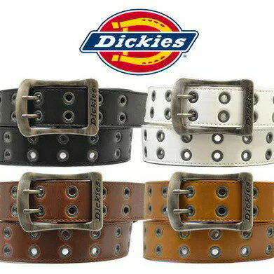 ディッキーズ Dickies(ディッキーズ) 40mm幅 ハトメ ダブルピン DS0126C PUレザーベルト メンズ カット可