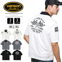 VANSON シャツ バンソン メンズ 半袖 ワークシャツ バイク乗り バイカー TVS2305S 0413