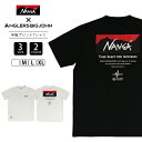 NANGA × ANGLERS BIGJOHN ナンガ×アングラーズビッグジョン Tシャツ 半袖 プリント シンプル AGNA004