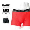 クロネコゆうパケット対応 X-LARGE エクストララージ メンズ ボクサーパンツ アンダーウェア ロゴ レッド ブラック 70045700 0913