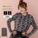 ScoLar スカラー レディース 保湿 保温 ロングスリーブ Tシャツ インナー 柄インナー 総柄 ネコ スカラーちゃん 143730 0425