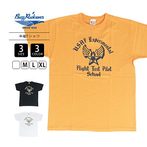 BUZZ RICKSON'S バズリクソンズ メンズ トップス Tシャツ 半袖 クルーネック USAF TEST PILOT SCHOOL 訓練学校 ロゴ ミリタリー アメカジ BR79621