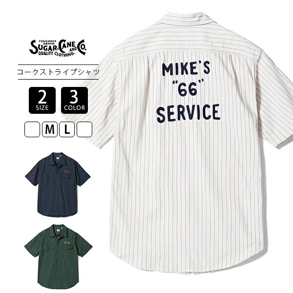 SugarCane奬󥺥ȥåץȾµCOKESTRIPEWORKSHIRTwithCHAINEMBROIDEREDȥ饤ץSC39528