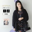iS ScoLar イズスカラー トップス カーディガン 蝶柄 チュール切り替え シック フェミニン 大人カジュアル レース 透け感 シアー感 シアー素材 552274