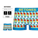 【クロネコゆうパケット対応】BETONES ビトーンズ ボクサーパンツ アンダーウェア 男性用 下着 ショーツ カラフル オウム 総柄 ブルー OUM001
