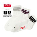 Healthknit ヘルスニット 靴下 くるぶし丈 シンカー 3本ライン ベーシック 3Pソックス クォーター丈 191-3686 0718