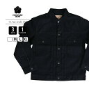 MOMOTARO JEANS 桃太郎ジーンズ メンズ ライトアウター CLASSIC DENIM JACKET 15.7oz デニムジャケット Gジャン ブラックデニム 出陣ライン ブラック MMGJ1102