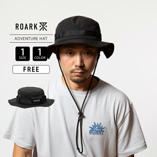 ROARK ロアーク メンズ 帽子 ハット アドベンチャーハット ACTION ADVENTURE BOONIE HAT ナイロン ブラック 接触冷感 サイズ調整 フェス 野外 RHJ1106 0822 ROARK ロアーク メンズ 帽子 ハット アドベンチャーハット ACTION ADVENTURE BOONIE HAT ナイロン ブラック 接触冷感 サイズ調整 フェス 野外 RHJ1106 0822