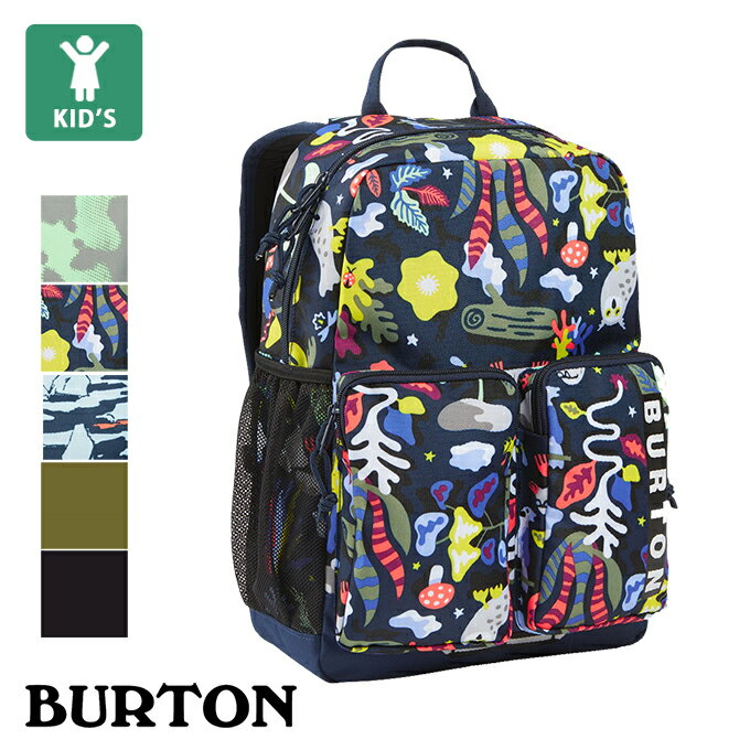 【 BURTON バートン 】 キッズ グロムレット バックパック 15L GROMLETPACK / 子供 リュックサック 背負いカバン 鞄 通学 通園 遠足 総柄 ロゴ 男の子 女の子 22AW ※