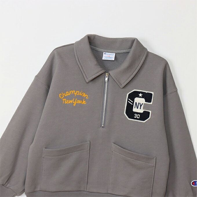 【 Champion チャンピオン 】 キッズ ハーフジップスウェットシャツ 24FW CK-A012 ...