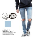 【SALE!!】【 CHEAP MONDAY チープマンデー 】Tight Shift Blue タイトスキニークラッシュデニムパンツ　0500615-U/メンズ/レディース/ユニセックス/デニム/ジーンズ/タイト/スキニー/クラッシュ/ダメージ/SKINNY/TIGHT/ボトムス/パンツ/チープマンデイ SALEパンツ