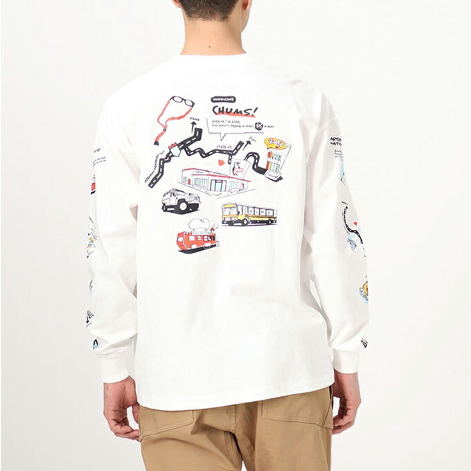 【 CHUMS チャムス 】 Oversized Utah Tours L/S T-Shirt オーバーサイズドユタツ...