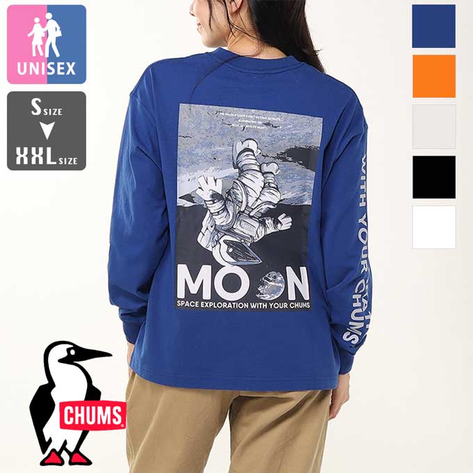 【 CHUMS チャムス 】 Space Booby Moon Brd L/S T スペース ブービー ムーン ブラ...