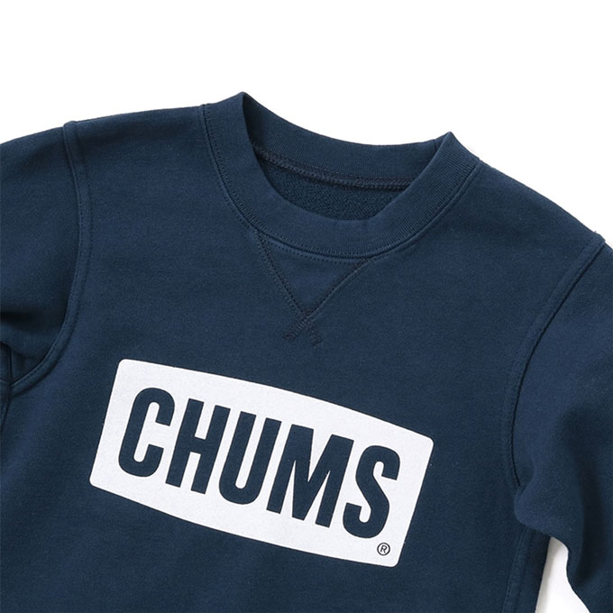 【 CHUMS チャムス 】 Kid's CHUMS Logo Crew Top LP キッズ チャムス ロゴ クルー...