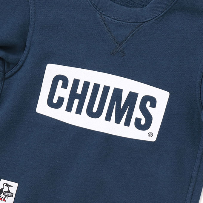 【 CHUMS チャムス 】 Kid's CHUMS Logo Crew Top LP キッズ チャムス ロゴ クルー...