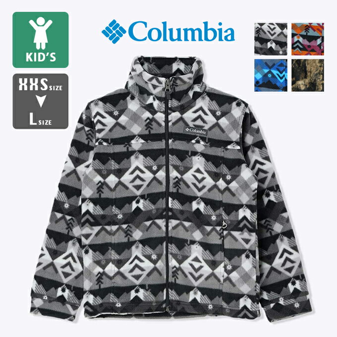 【 Columbia コロンビア 】キッズ Zing III Fleece ジング III フリース ジャケット WB6777 / フルジップ ジップアップ 長袖 総柄 アウター 防寒 キャンプ アウトドア スキー スノボー 子供 男児 ジュニア ボーイズ 110cm 120cm 130cm 140cm 155cm 22AW ※/