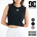 DC SHOES ディーシーシューズ 25 WS TELECO CROPPED TANKTOP DCスター ロゴ 刺繍 タンクトップ LSL252309 / dc レディース ウィメンズ トップス クロップド丈 ワンポイント スケーター 2025SS