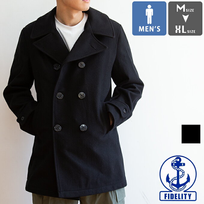 【SALE 】 【 FIDELITY フィデリティ 】 WOOL MELTON P- COAT ウール メルトン ピーコート FD222WM25030 / メンズ MENS コート ヘビーオンス マリン FD222WM25030EC