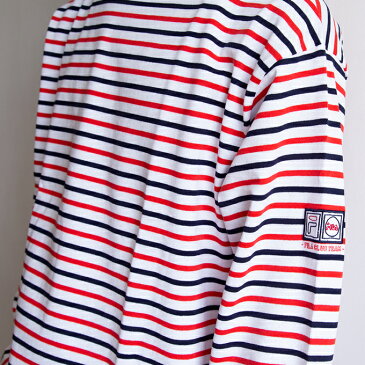 【SALE!!】【 FILA フィラ 】ユニセックス マリンボーダー ビッグシルエット クルーネック L/S Tシャツ FM9774 / fila Tシャツ fila 長袖 フィラ ロンT トップス カットソー メンズ レディース ユニセックス ボーダー かわいい おしゃれ 20AW
