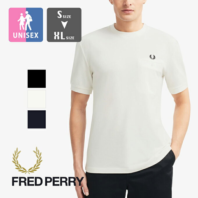 フレッドペリー Tシャツ メンズ 【 FRED PERRY フレッドペリー 】 Pocket Detail Pique Shirt ポケット ディティール ピケ シャツ M8531 / Tシャツ 半袖 クルーネック 丸首 ポケットT 無地 ワンポイント 鹿の子 メンズ レディース ユニセックス/