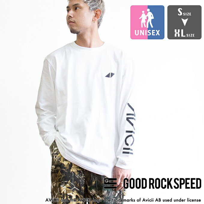 【 GOOD ROCK SPEED グッドロックスピード 】 AVICII LONGLONG SLEEVE T-SHIRTS アヴィーチー ロングスリーブ Tシャツ 26AVC001W / グッドロックスピード 袖プリント スリーブロゴ ロンT ヴィンテージライク 古着調 ユーズド加工 バンドT 2026SPRING