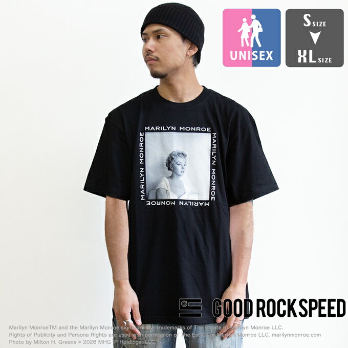 【 GOOD ROCK SPEED グッドロックスピード 】 Marilyn Monroe マリリン・モンロー PHOTO ART T-SHIRT 26MRM008W / 半袖 丸首 クルーネック プリントT アーティストT フォトプリント メンズ レディース ユニセックス 2026SUMMER